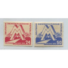 ALEMANIA ORIENTAL DDR 1951 Yv. 34/5 SERIE COMPLETA DE ESTAMPILLAS MINT 50 Euros